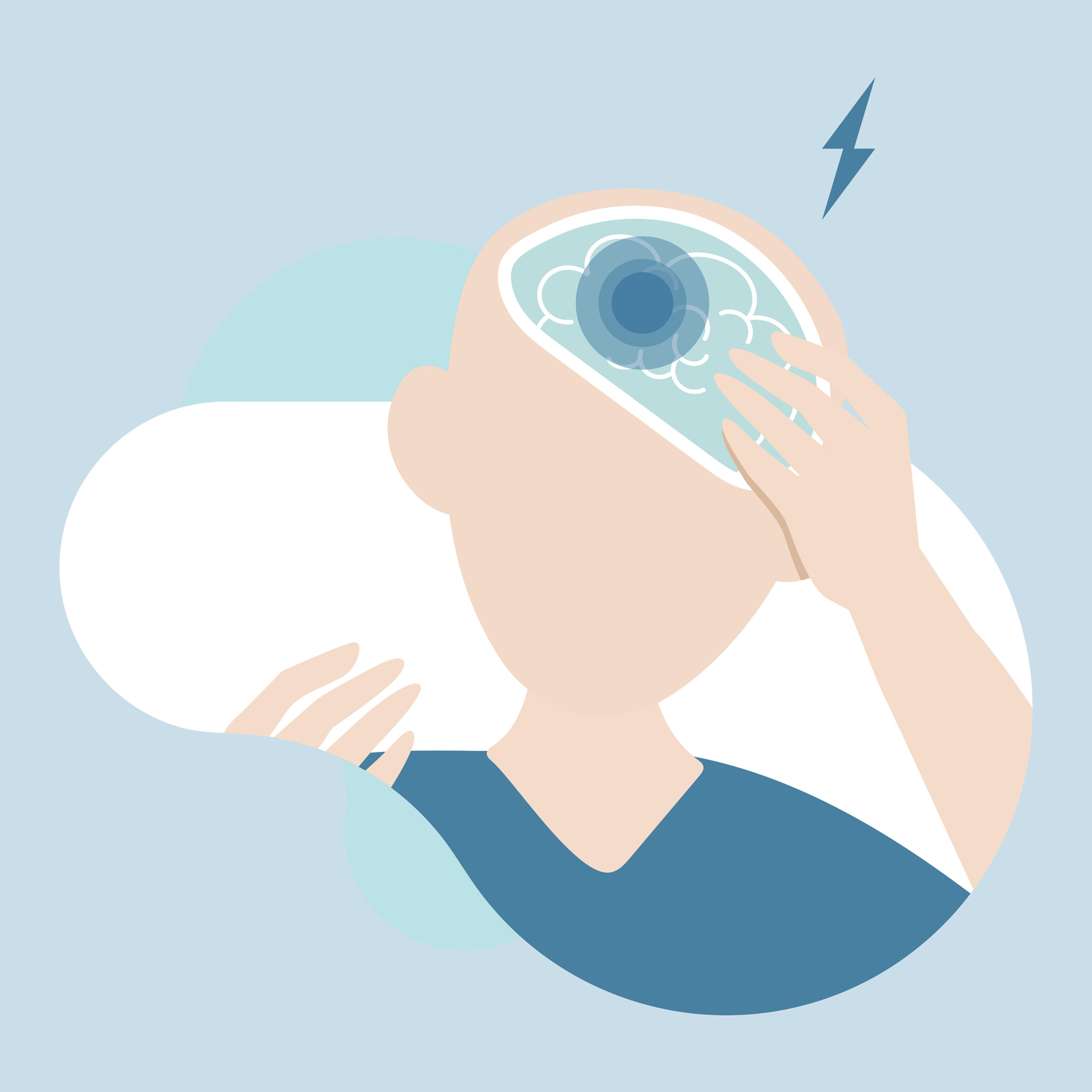 Man showing symptoms of a virus vector